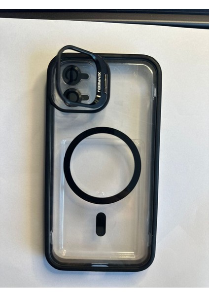 IPHONE Joy Siyah Stand ve Lensli Kılıf