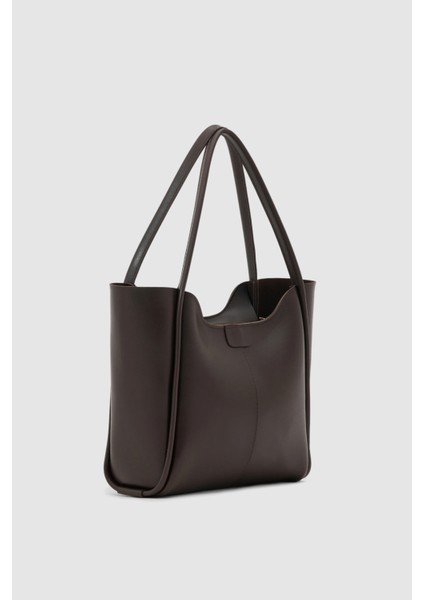 Zovin Fermuarlı Büyük Boy Omuz, Kol ve El Çantası Acı Kahve fiyatları