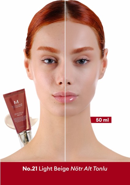 Mükemmel Kapatıcılık Sunan Çok Fonksiyonlu M Perfect Cover BB Cream Ex SPF42/PA+++ No.21 (50ml)