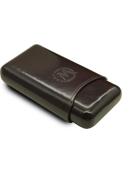 Gerçek Deri El Yapımı 52 Ring Viena Üçlü Puro Kılıfı