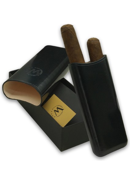 Gerçek Deri El Yapımı 65 Ring Londres İkili Puro Kılıfı fırsatları