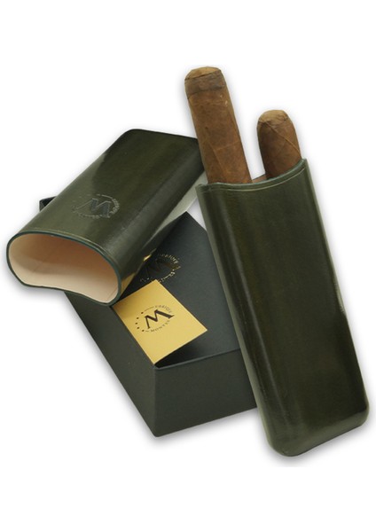 Gerçek Deri El Yapımı 65 Ring Jaen İkili Puro Kılıfı fırsatları