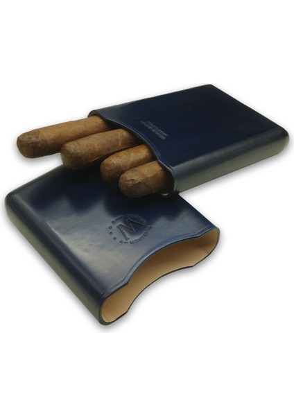 Gerçek Deri El Yapımı 55 Ring Milan Dörtlü Puro Kılıfı modelleri