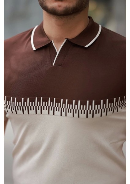 Erkek Hemşire Yaka Çift Renk Kısa Kollu Tişört modelleri