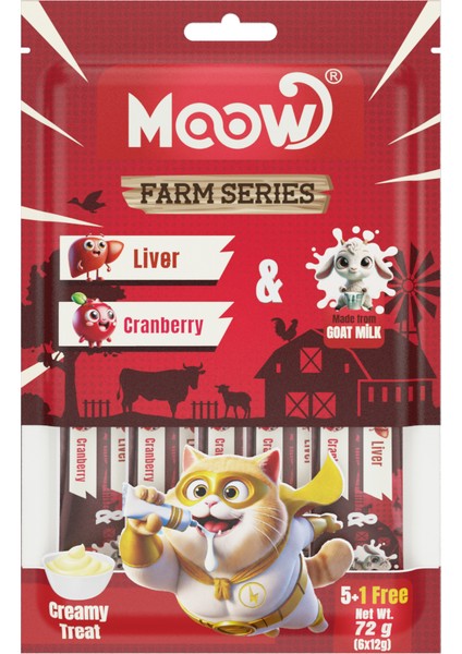 Ciğerli&kızılcıklı Keçi Sütlü 12GR x 6'lı Kedi Krema Ödülü