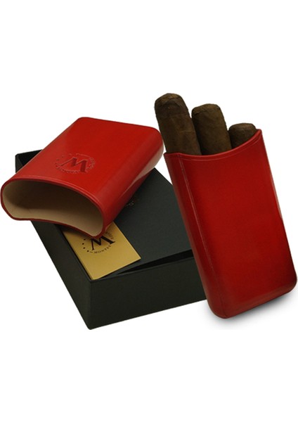 Gerçek Deri El Yapımı 52 Ring Paris Üçlü Puro Kılıfı modelleri