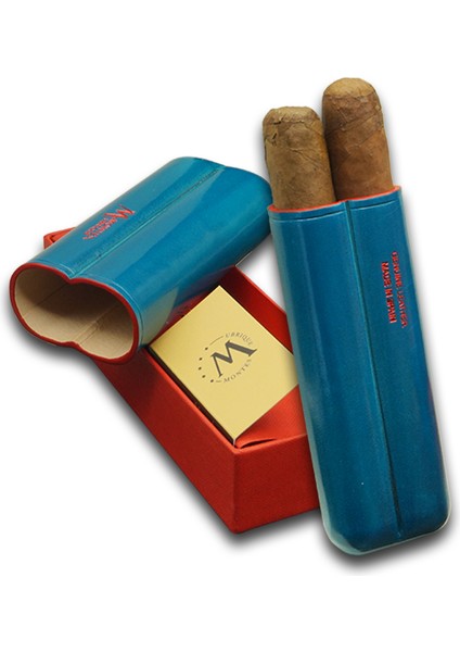 Gerçek Deri El Yapımı 52 Ring Ocean İkili Puro Kılıfı modelleri