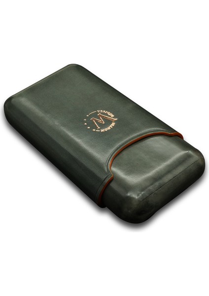 Gerçek Deri El Yapımı 52 Ring Shadow Üçlü Puro Kılıfı