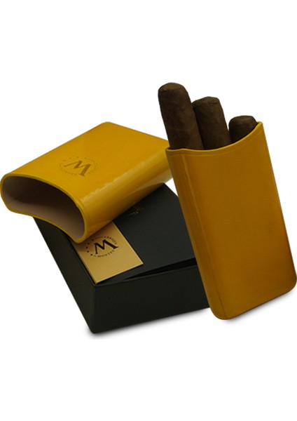 Gerçek Deri El Yapımı 52 Ring Bali Üçlü Puro Kılıfı fiyatları