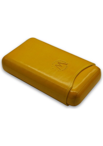 Gerçek Deri El Yapımı 65 Ring Bali Üçlü Puro Kılıfı