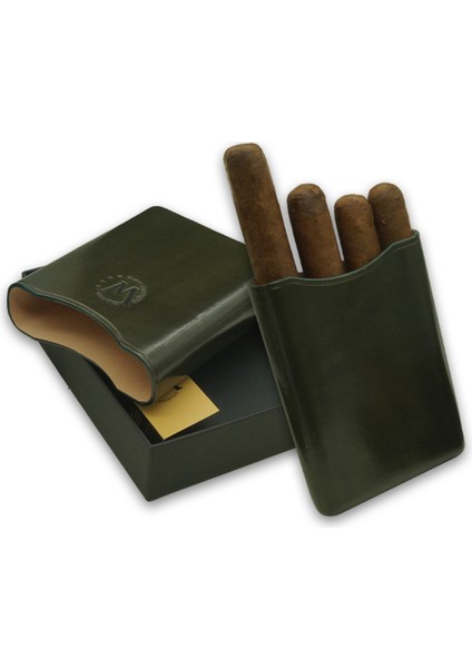 Gerçek Deri El Yapımı 55 Ring Jaen Dörtlü Puro Kılıfı fırsatları