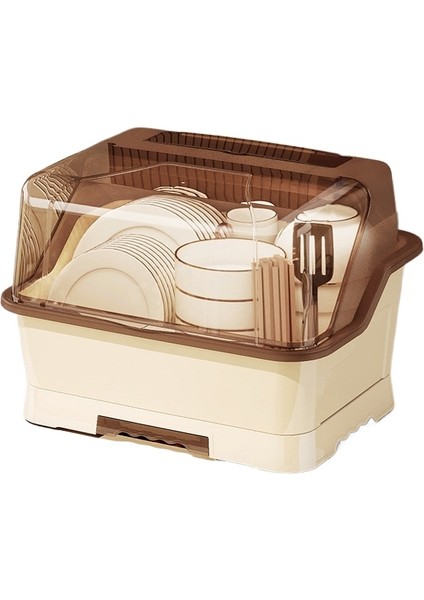 Ev Mutfak Büyük Kapasiteli Kase, Yemek Çubukları, Bıçak ve Çatal Saklama Kutusu Kapaklı Toz Geçirmez Kase (Yurt Dışından)