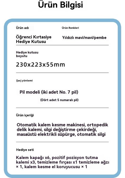 Öğrenci Okul Malzemeleri Silgi Masaüstü Elektrikli Süpürge Kırtasiye Seti (Yurt Dışından) fırsatları