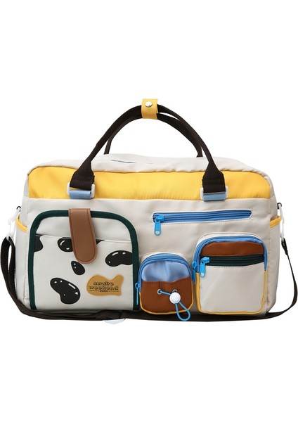 Yeni Kontrast Renkli Seyahat Çantası Büyük Kapasiteli Açık Taşınabilir Çok Fonksiyonlu Tek Omuz Crossbody Sırt (Yurt Dışından)