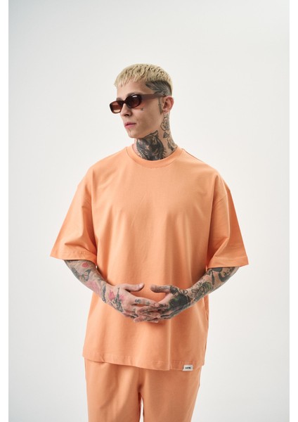 Erkek Basic T-Shirt Şeftali