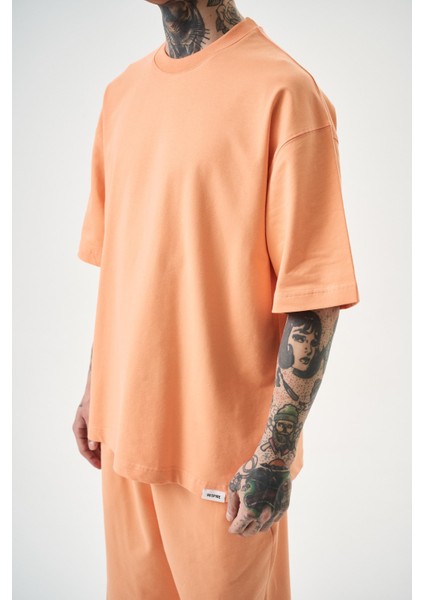 Erkek Basic T-Shirt Şeftali fırsatları