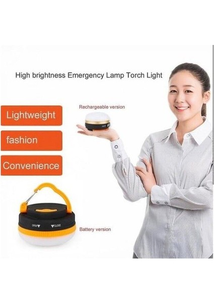 Çok Işlevli Açık LED Kamp Işık Taşınabilir Fener Acil Işık