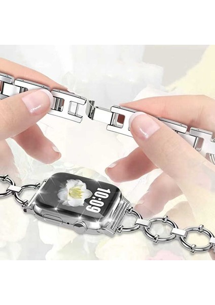 ​​​watch 7 45MM Uyumlu Krd-56 Metal Kordon Mkst - Gümüş indirimleri