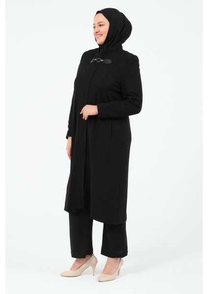 Aykal Büyük Beden Kadın Tesettür Hakim Yaka Içi Astarlı Örme Kumaş Mevsimlik Kap fiyatları