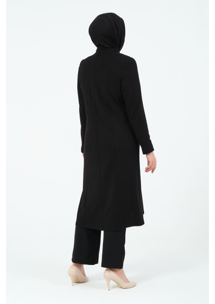 Aykal Büyük Beden Kadın Tesettür Hakim Yaka Içi Astarlı Örme Kumaş Mevsimlik Kap modelleri