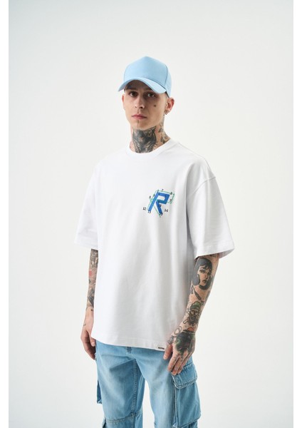 Erkek Numbers Of R Nakışlı Oversize T-Shirt Beyaz fiyatları