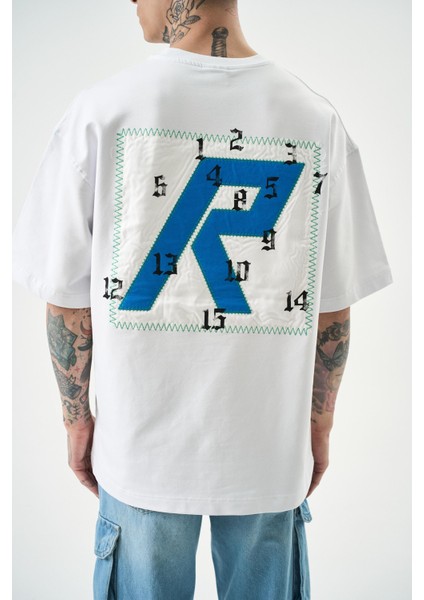 Erkek Numbers Of R Nakışlı Oversize T-Shirt Beyaz indirimleri