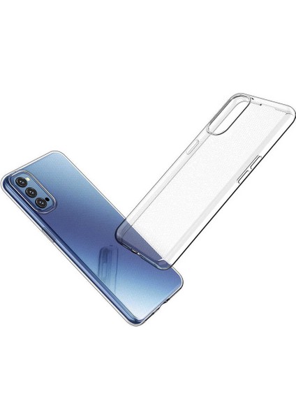 Oppo Reno 4 Kılıf Mkst Süper Silikon Kapak-Renksiz