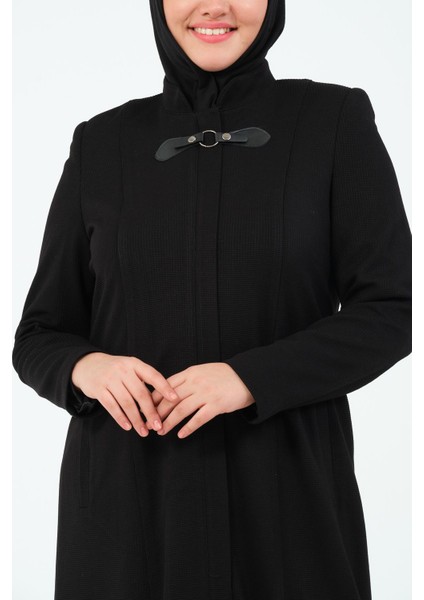 Aykal Büyük Beden Kadın Tesettür Hakim Yaka Içi Astarlı Örme Kumaş Mevsimlik Kap fırsatları
