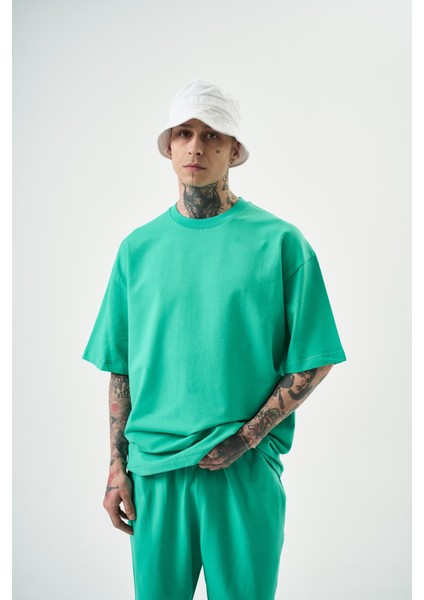 Erkek Basic T-Shirt Yeşil
