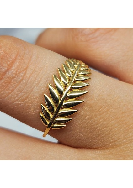 Gümüş Yüzük - Başak Gösterişli Taşsız Tasarım 925 Ayar Gümüş Yüzük