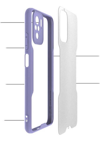 Xiaomi Redmi Note 10 Kılıf Mkst Parfe Kapak-Mavi modelleri