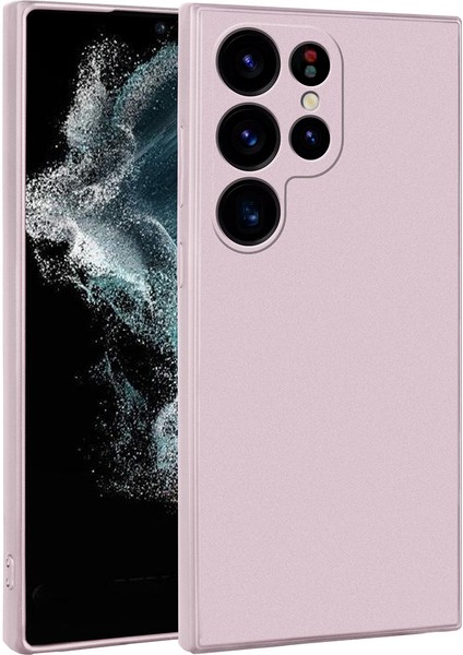 Galaxy S23 Ultra Kılıf Mkst Premier Silikon Kapak-Rose Gold