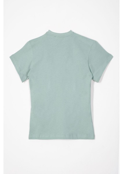 Bisiklet Yaka Çağla Yeşili Renk Erkek Çocuk Tshirt modelleri