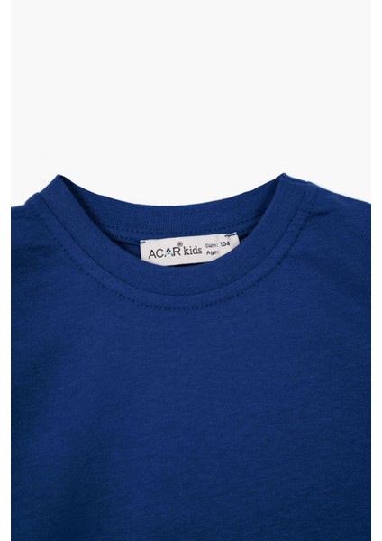 Bisiklet Yaka Lacivert Renk Erkek Çocuk Tshirt fiyatları