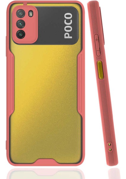 Xiaomi Poco M3 Kılıf Mkst Parfe Kapak-Pembe