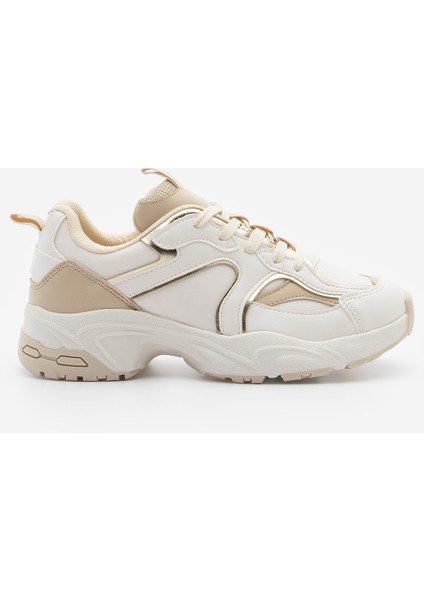Kadın Sneaker Kalın Taban Bağcıklı Çok Parçalı Spor Ayakkabı Luser