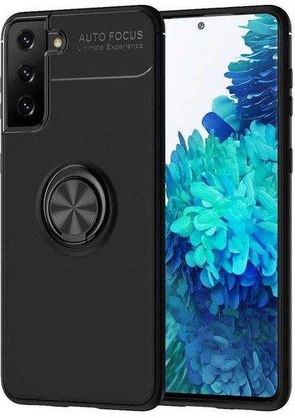 Galaxy S21 Plus Kılıf Mkst Ravel Silikon Kapak-Siyah