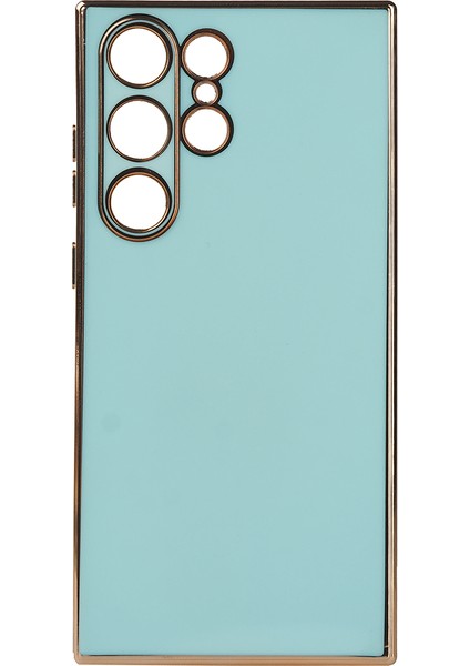 Galaxy S23 Ultra Kılıf Mkst Bark Kapak-Mavi Açık