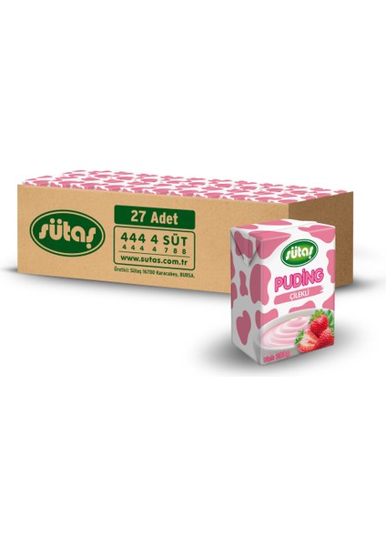 Çilekli Puding 200 gr (27 Adet)