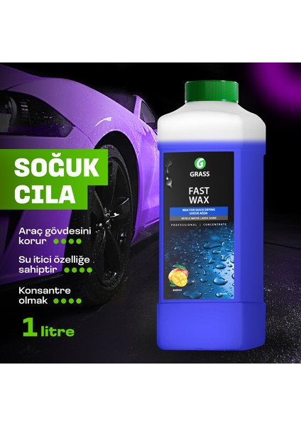 Hızlı Cila Fast Wax Polısh Boya Koruma Islak Cila 1L Yıkama Sonrası Kullanım