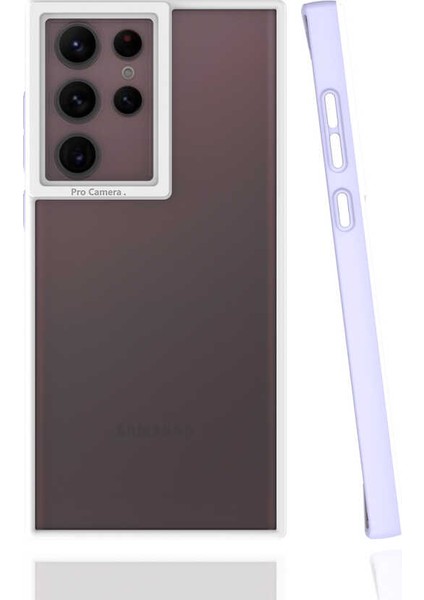 Galaxy S22 Ultra Kılıf Mkst Mima Kapak-Lila