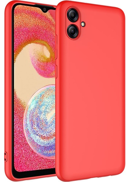 Galaxy A04E Kılıf Mkst Mara Laaakan Kapak-Kırmızı