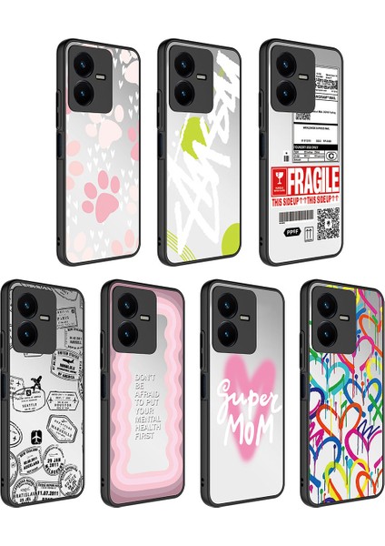Vivo Y35 Kılıf Aynalı Desenli Kamera Korumalı Parlak Mkst Mirror Kapak-Seyahat fiyatları
