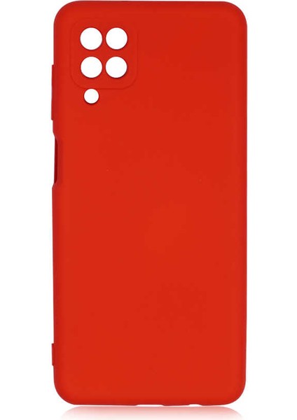 Galaxy A12 Kılıf Mkst Mara Laaakan Kapak-Kırmızı