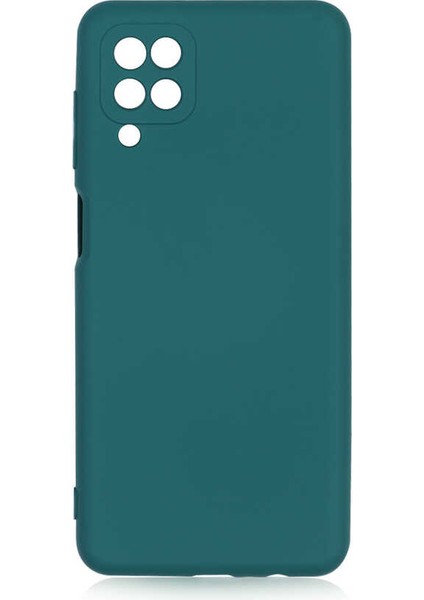 Galaxy A12 Kılıf Mkst Mara Laaakan Kapak-Koyu Yeşil