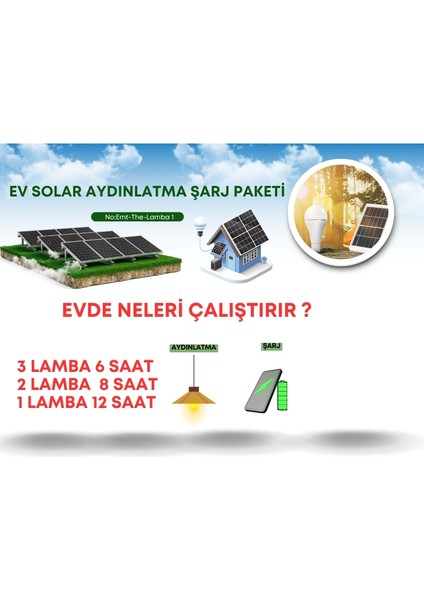 Solar Güneş Enerjili Lamba ve Şarj Seti modelleri