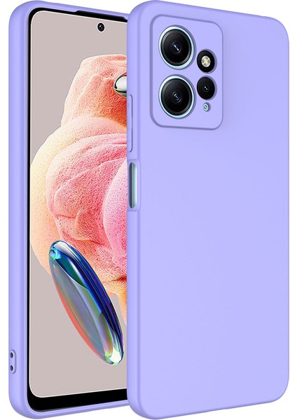 Xiaomi Redmi Note 12 4g Kılıf Mkst Mara Laaakan Kapak-Lila