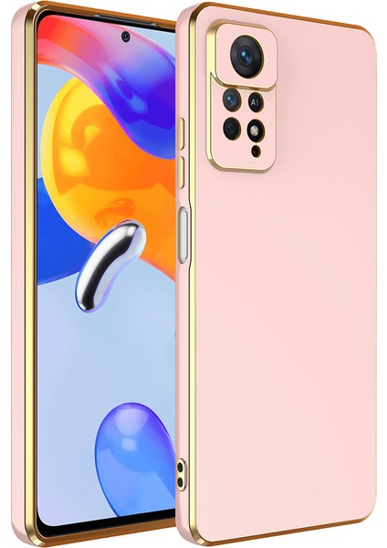 Xiaomi Redmi Note 12 Pro 4g Kılıf Mkst Bark Kapak-Rose Gold