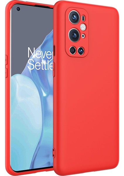 One Plus 9 Pro Kılıf Mkst Mara Laaakan Kapak-Kırmızı