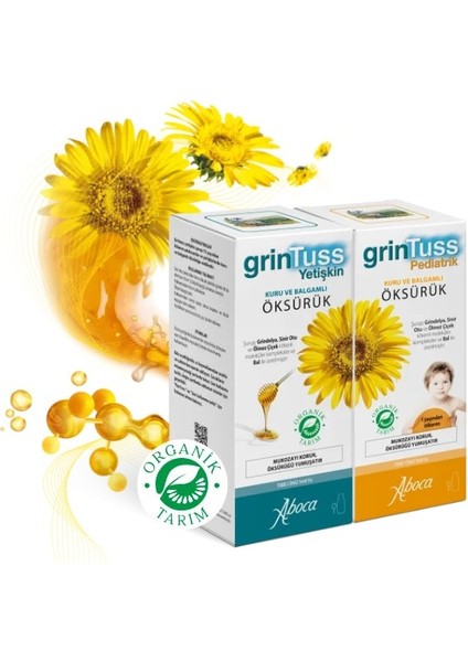 Aile Paketi Grintuss Yetişkin Şurup 128 Gr-Grintuss Pediatrik Şurup 128 gr fırsatları